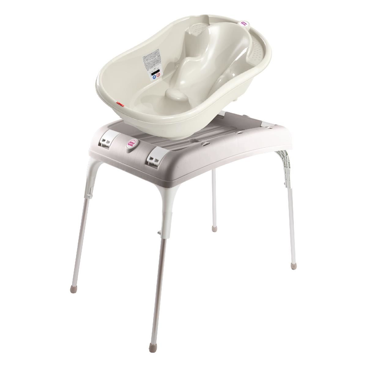OkBaby Onda Banyo Küveti & Banyo Küvet Taşıyıcı/ K.Beyaz