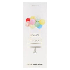Meri Meri - Rainbow Balloon Cake Topper Kit - Renkli Balonlar Pasta Süsü