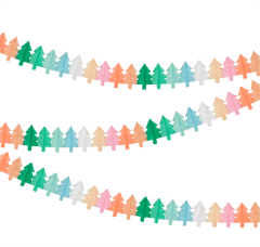 Meri Meri - Tissue Paper Christmas Tree Garlands - Yeni Yıl Ağacı Asılan Süs