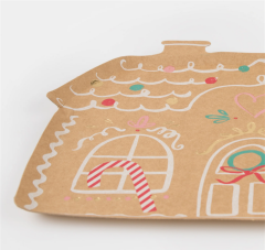 Meri Meri - Gingerbread House Plates - Zencefilli Kurabiye Tabak (8'Li)
