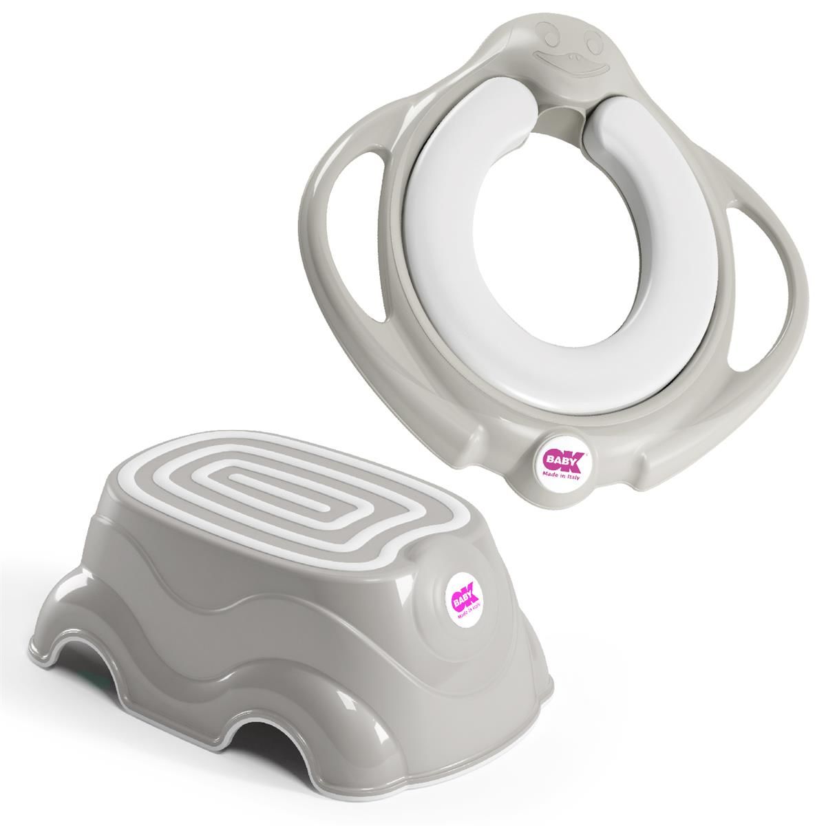OkBaby Pinguo Klozet Adaptörü & Herbie Yükseltici / A.Gri