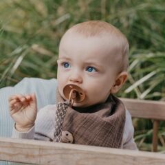 Bibs Paci Emzik Askısı, Dark Oak / Vanilla