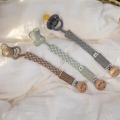 Bibs Paci Emzik Askısı, Dark Oak / Vanilla