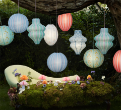 Meri Meri - Stripy Lanterns - Çizgili Fenerler (3'Lü)