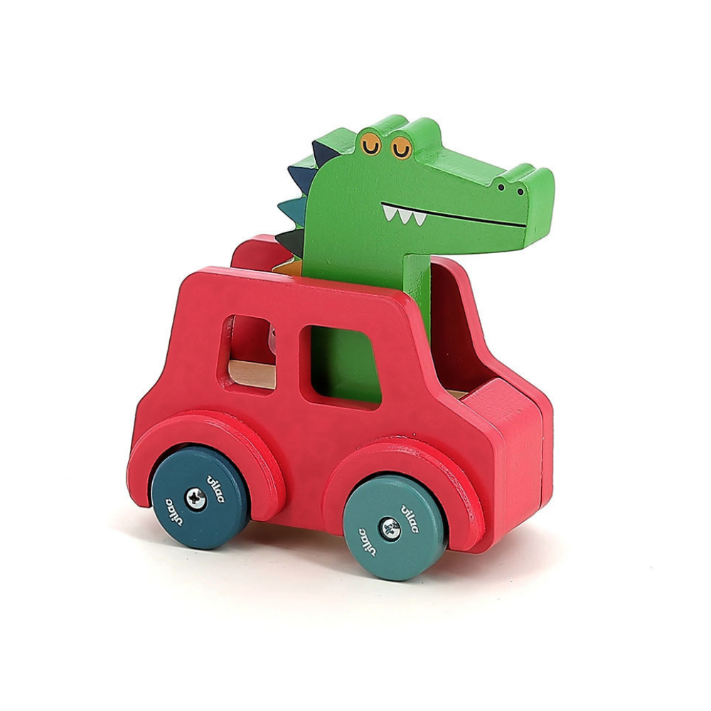 Vilac - Sesli Ahşap Araba - Timsah