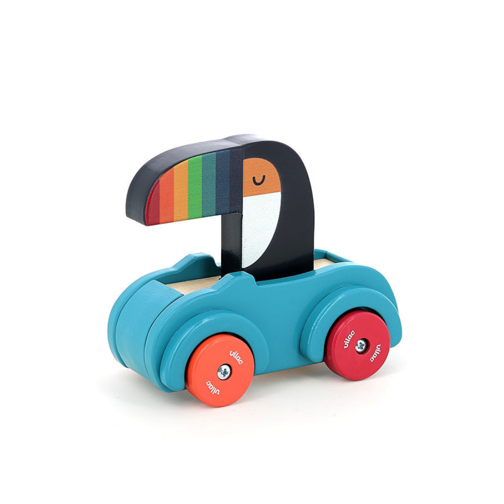 Vilac - Sesli Ahşap Araba - Tukan